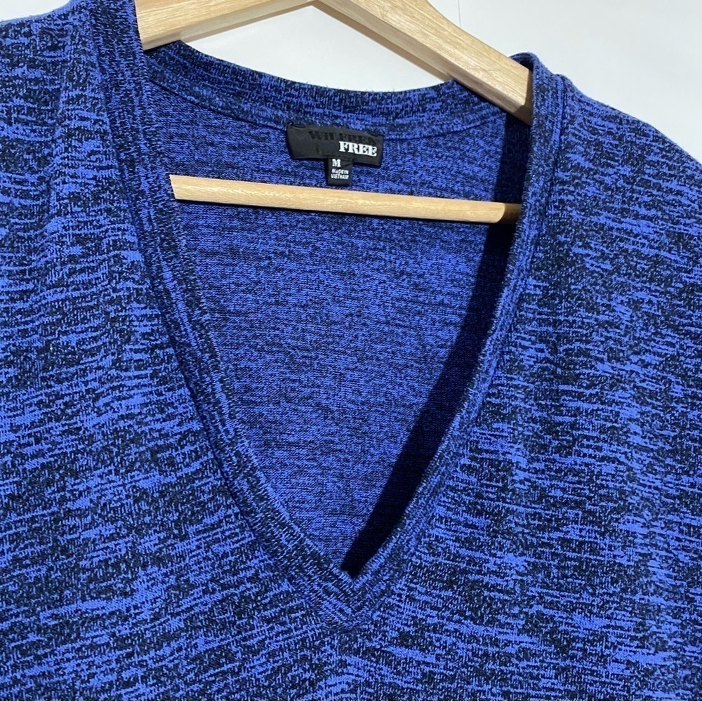 ARITZIA WILFRED FREE women’s blue Vneck slouchy sleeveless casual knit top s- M - Picture 6 of 7